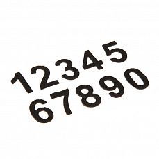 Набор декоративных элементов из фетра на клеевой основе "Цифры №2" 10шт, черный   3034354 фото