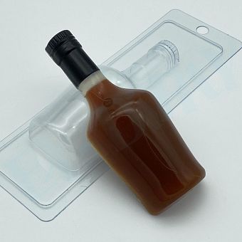 Форма пластиковая: Бутылка коньяка округлая №6 фото, картинки
