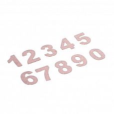 Набор декоративных элементов из фетра на клеевой основе "Цифры №1" 10шт, бл.розовый   3034362 фото