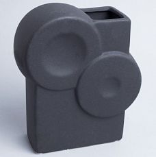 Ваза керамика 20х7х16,5см MS-52 черный фото