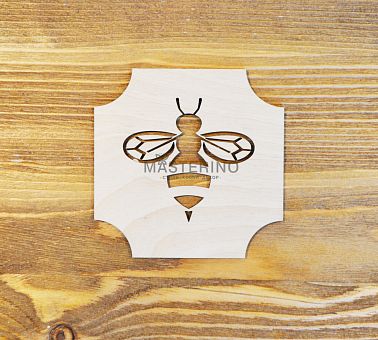 Подставка под горячее "Пчелка" (квадрат без углов 10*10 см) фото, картинки