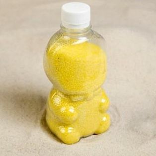 Песок цветной в бутылках "Лимон" 500 гр 3967477 фото