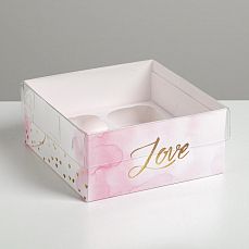 Коробка для капкейка Love, 16 × 16 × 7.5 см 3822485 фото