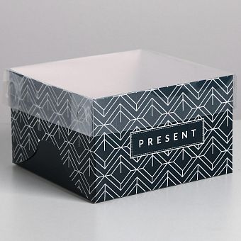 Коробка для капкейка Present, 16 × 16 × 10 см 4949315 фото, картинки