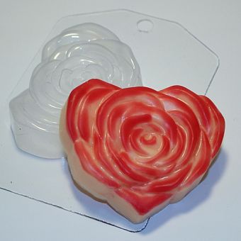 Форма пластиковая "Сердце-роза" фото, картинки