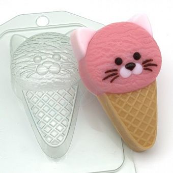 Форма пластиковая: Мороженое/Кошка фото, картинки