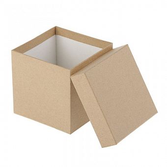 Подарочная коробка "Крафт однотонная " квадратная 9,5 х 9,5 х 9,5 см  3506683  фото, картинки