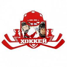 Медальница "Хоккей" с фоторамкой, красная   2998204 фото