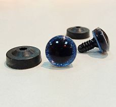 Фурнитура "Глазки для игрушек" 16 мм, с заглушками 2шт  SF-6094, синий №1 фото